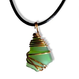 Green Sea Glass Necklace